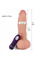 Bursa Erotik Shop 21 cm Gerçekçi Titreşimli Dildo Vibratör Penis