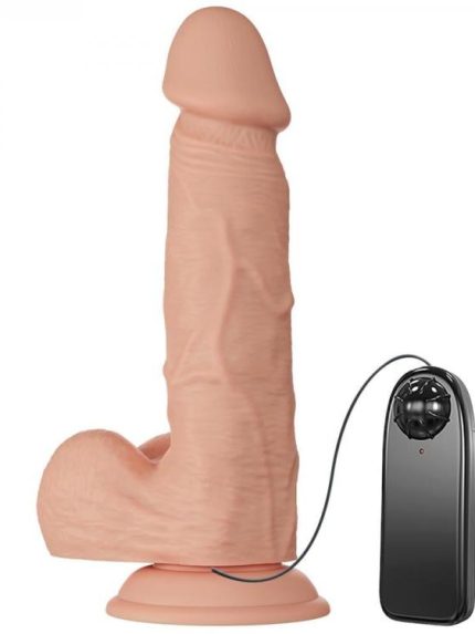 Bursa Erotik Shop 21,8 cm Titreşimli Gerçekçi Kalın Dildo Penis