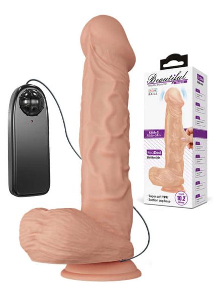 Bursa Erotik Shop 26 cm Titreşimli Gerçekçi Kalın Dildo Penis