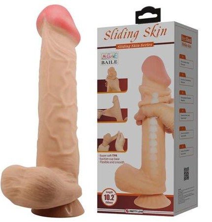 Bursa Erotik Shop 26 cm Kıkırdak Yapılı Çift Katmanlı Gerçekçi Dildo