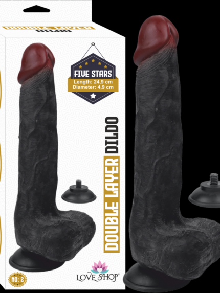 Bursa Erotik Shop Double Layer 25 Cm Zenci