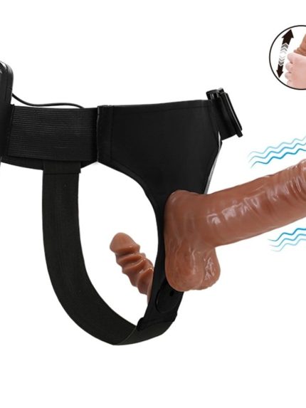 Bursa Erotik Shop 16 cm Belden Bağlamalı Çift Taraflı Yeni Nesil Titreşimli Strapon