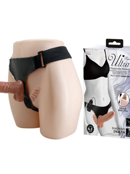 Bursa Erotik Shop 16 cm Belden Bağlamalı Çift Taraflı Yeni Nesil Titreşimli Strapon