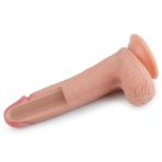 Bursa Erotik Shop 20 CM Yumuşak Dokulu Çift Katmanlı Platin Silikon Realistik Penis