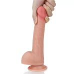 Bursa Erotik Shop 20 CM Yumuşak Dokulu Çift Katmanlı Platin Silikon Realistik Penis