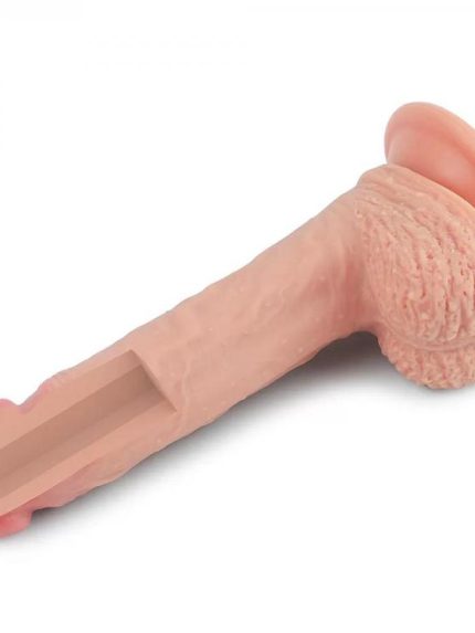 Bursa Erotik Shop 22 CM Yumuşak Dokulu Çift Katmanlı Platin Silikon Realistik Penis