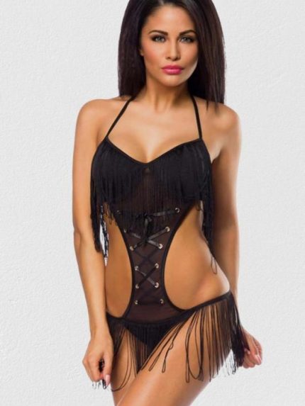 Bursa Erotik Shop Babydoll Püsküllü Seksi Giyim