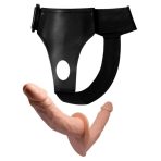 Bursa Erotik Shop Belden Bağlamalı Çift Taraflı İçi Dolu Strapon Penis