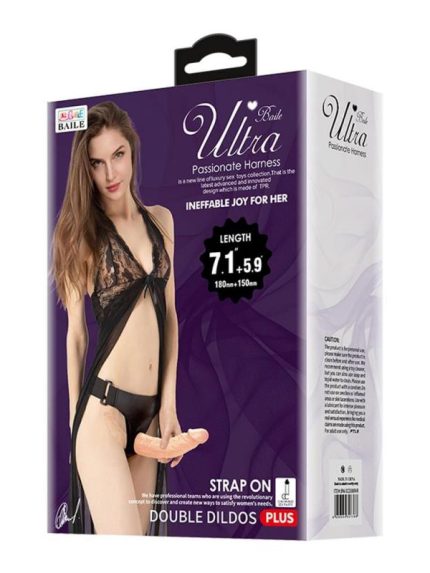 Bursa Erotik Shop Belden Bağlamalı Çift Taraflı İçi Dolu Strapon Penis