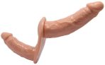 Bursa Erotik Shop Belden Bağlamalı Çift Taraflı İçi Dolu Strapon Penis
