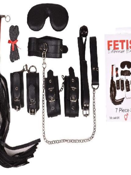 Bursa Erotik Shop Fetiş 7 li Set Siyah
