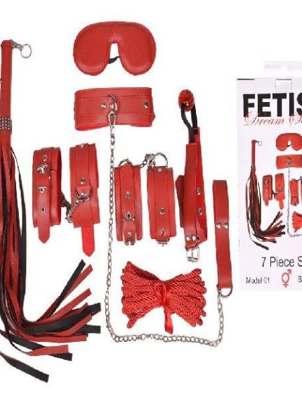 Bursa Erotik Shop Fetiş 7li Set Kırmızı