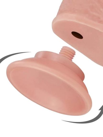 Bursa Erotik Shop Kayan Gerçekçi Deri Çıkarılabilir Vantuzlu Ultra Yumuşak Çift Katmanlı Realistik Penis 17.5 CM