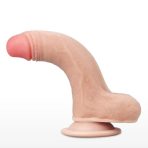 Bursa Erotik Shop Kayan Gerçekçi Deri Çıkarılabilir Vantuzlu Ultra Yumuşak Çift Katmanlı Realistik Penis 17.5 CM