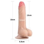 Bursa Erotik Shop Kayan Gerçekçi Deri Çıkarılabilir Vantuzlu Ultra Yumuşak Çift Katmanlı Realistik Penis 17.5 CM