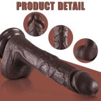 Bursa Erotik Shop Master Perfection Dildo Derek - Isıtmalı İleri Geri Hareketli ve Rotasyonlu Gerçekçi Damarlı Zenci Yapay