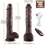 Bursa Erotik Shop Master Perfection Dildo Derek - Isıtmalı İleri Geri Hareketli ve Rotasyonlu Gerçekçi Damarlı Zenci Yapay