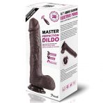 Bursa Erotik Shop Master Perfection Dildo Frank - Isıtmalı İleri Geri Hareketli ve Rotasyonlu Gerçekçi Damarlı Zenci Yapay Penis