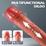 Bursa Erotik Shop Master Perfection Dildo Frank - Isıtmalı İleri Geri Hareketli ve Rotasyonlu Gerçekçi Damarlı Yapay Penis