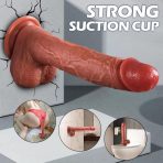Bursa Erotik Shop Master Perfection Dildo Frank - Isıtmalı İleri Geri Hareketli ve Rotasyonlu Gerçekçi Damarlı Yapay Penis