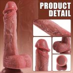 Bursa Erotik Shop Master Perfection Dildo Jake - Isıtmalı İleri Geri Hareketli ve Rotasyonlu Gerçekçi Damarlı Yapay Penis