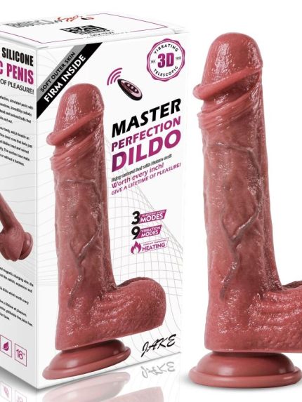 Bursa Erotik Shop Master Perfection Dildo Jake - Isıtmalı İleri Geri Hareketli ve Rotasyonlu Gerçekçi Damarlı Yapay Penis
