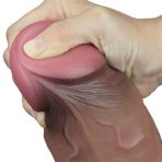 Bursa Erotik Shop Yeni Nesil Çift Katmanlı 18,2 cm Realistik Kalın Dildo Penis