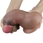 Bursa Erotik Shop Yeni Nesil Çift Katmanlı 18,2 cm Realistik Kalın Dildo Penis