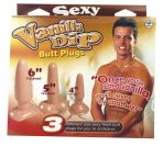 Bursa Erotik Shop Vanilla Dip 3'lü Anal Tıkaç Seti
